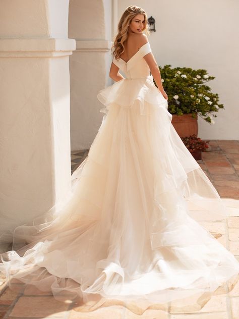 Wedding Dress V Back, Bridal Off Shoulder, Moonlight Wedding Dress, Moonlight Bridal, Satin Mermaid Wedding Dress, Bridal Gown Styles, Bride Fashion, Gorgeous Wedding Dress, Chapel Train