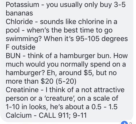 Nursing Labs, Potassium Chloride, Nclex Prep, Nursing Mnemonics, Nursing Student Tips, Lab Values, Pa School, Pharmacy School, Nursing School Survival