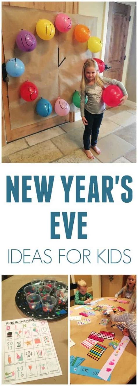 New Years With Kids, New Years Eve Party Ideas Food, Family New Years Eve, New Year's Eve Crafts, Kids New Years Eve, New Year's Eve Activities, New Years Eve Games, New Years Eve Food, New Year's Games