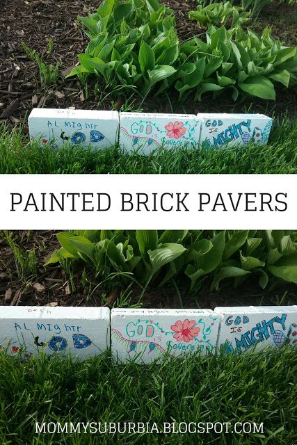 Rock Your Garden with Custom Painted Brick Pavers Paint Bricks For Garden, Indoor Vegetable Garden, Painted Bricks Crafts, Landscape Bricks, Brick House Designs, Outdoor Landscape Design, Brick Crafts, Painted Pavers, Homeschool Advice