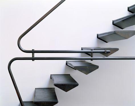 Vertical Townhouse | marble fairbanks Reling Design, Metal Staircase, Glass Handrail, Staircase Handrail, Interior Staircase, Escalier Design, Steel Stairs, Metal Stairs, Stairs Architecture