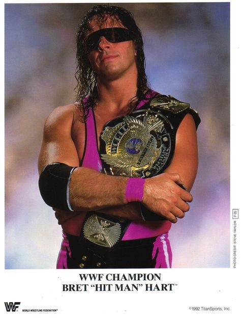 Bret Hart. The excellence of execution! My favorite wrestler of all time. The  best there was, the best there is and the best there ever will be! Hitman Hart, Bret Hart, Wrestling Stars, Wwe Legends, Shawn Michaels, Ric Flair, Pro Wrestler, Workout Days, Wrestling Superstars