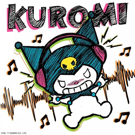 It's Punk For A Day... rock out with Kuromi! Kuromi Guitar, Punk Rock Posters, Reading Romance Novels, Sanrio Stuff, Punk Pins, Goth Wallpaper, Badtz Maru, Hello Kitty Sanrio, Reading Romance