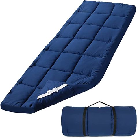 Amazon.com : Cot Mattress Topper (Improved Thickness), Quilted Cot Pads for Camping, Soft Comfortable Sleeping Cot Mattress Pad Only, Camping Mattress Pad 75"x30" for Camp Cot/Rv Bunk/Narrow Twin Beds, Navy : Sports & Outdoors Kids Pillows Bed, Pack N Play Mattress, Camping Cots, Mini Crib Bedding, Kids Twin Bed, Sleeping Cots, Crib Rail Cover, Mattress Pad Cover, Toddler Pillowcase