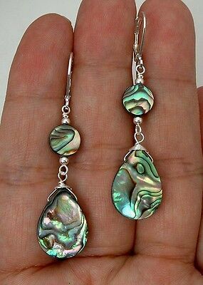 Earring Holders, Creative Earrings, Abalone Jewelry, Simple Silver Jewelry, Abalone Earrings, Beach Earrings, Basic Jewelry, Fine Silver Jewelry, Silver Jewelry Design