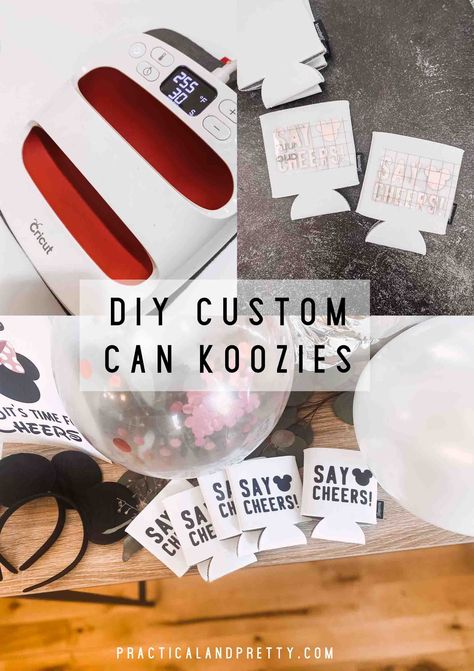 Did you know you can DIY your own custom koozies? This will also work on slim can koozies if you use the right ones that are linked below. How To Make Koozies With Cricut, Koozie Decal Size Chart, Cricut Coozies Size, Slim Can Koozie Ideas Vinyl, Cricut Slim Can Koozie, Htv Can Coozie, Fe Gifts, Custom Koozies, Diy Gifts For Kids