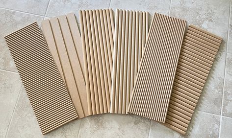 Overlay Wall Panels: Reeded Wall Panels, Striped Wall Panels, Slat Wall Panels, Kitchen Island Wall Panels, Overlay IKEA Furniture Panels - Etsy Kitchen Island Wall, Tambour Wall, Reeded Wall, Ikea Dresser Makeover, Mdf Wall Panels, Textured Wall Panels, Wall Paneling Diy, Modern Tv Wall, Salon Suites