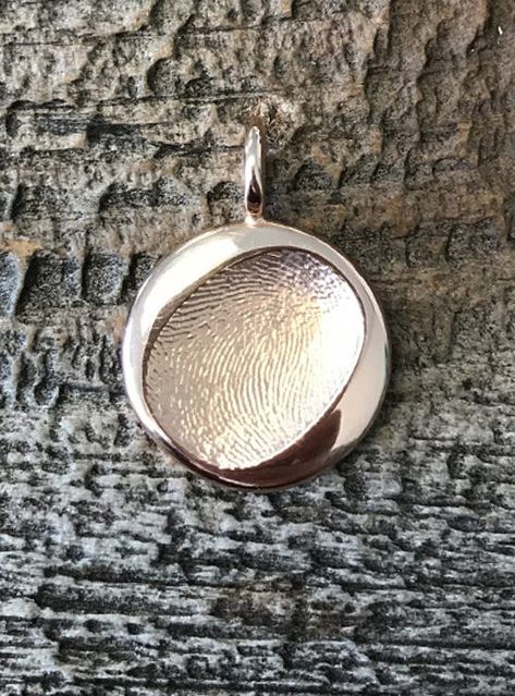 Fingerprint Jewelry Memorial, Thumbprint Jewelry, Fingerprint Necklace, Mirror Jewelry Armoire, Rose Gold Charms, Fingerprint Jewelry, Finger Print, Jewelry Post, Make Your Own Jewelry