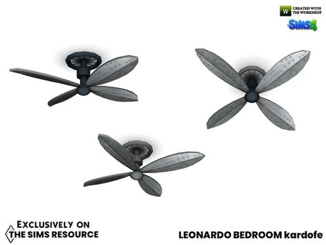 The Sims Resource - Leonardo Bedroom_Ceiling fan Sims 4 Cc Furniture Living Rooms, Ceiling Fan Bedroom, Room Screen, Sims 4 Cc Furniture, Bedroom Ceiling, Country Bedroom, Cute Room Ideas, Sims 4 Game, Room Box