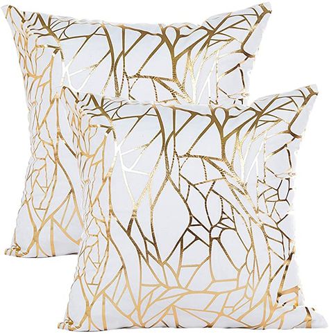 Cute Dorm Ideas, Golden Sofas, Tree Geometric, Cover For Sofa, Bright Decor, White Sofa, Cute Dorm Rooms, 18x18 Pillow Cover, Couch And Loveseat