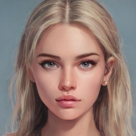 Blonde Hair Characters, Daena Targaryen, Character Inspiration Girl, Blonde Hair Girl, Digital Portrait Art, Face Characters, Model Face, Blonde Women, Digital Art Girl