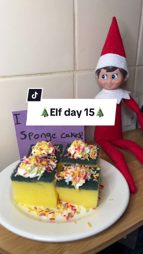 Elf Idea, Sponge Cakes, Sponge Cake, The Elf, Christmas Magic, Christmas Traditions, On The Shelf, Elf On The Shelf, Elf