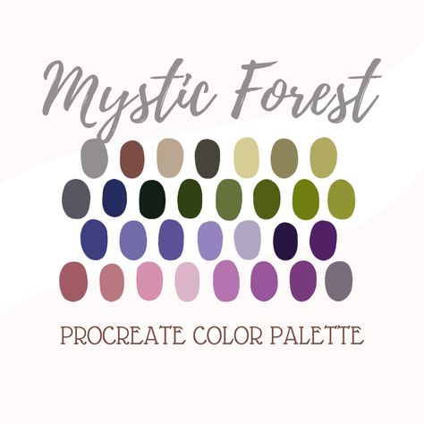 Mystic Forest, Procreate Color Palette, Color Palette Challenge, Palette Art, Stylist Tattoos, Art Tools Drawing, Color Palate, Color Palette Design, Elegant Tattoos