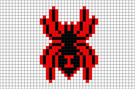 Spiders (order Araneae) are air-breathing arthropods that have eight legs and chelicerae with fangs that inject venom. Spider Pixel Art, Spider Animal, Spiderman Pixel Art, Gift Origami, Spiderman Painting, Art Spiderman, 8 Bit Art, Easy Pixel Art, Pixel Art Templates