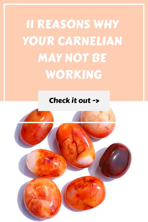 Here are the top 11 reasons why carnelian is weak and how to revitalize it.As a longtime crystal enthusiast, I have helped many of my friends with lackluster crystals that appear to be depleted or clogged. And carnelian is one of those crystals that often needs a lot of care. Magical Stones, Carnelian Bracelet, Carnelian Crystal, Pure Energy, Carnelian Stone, Energy Crystals, Fix It, Stones And Crystals, The Top