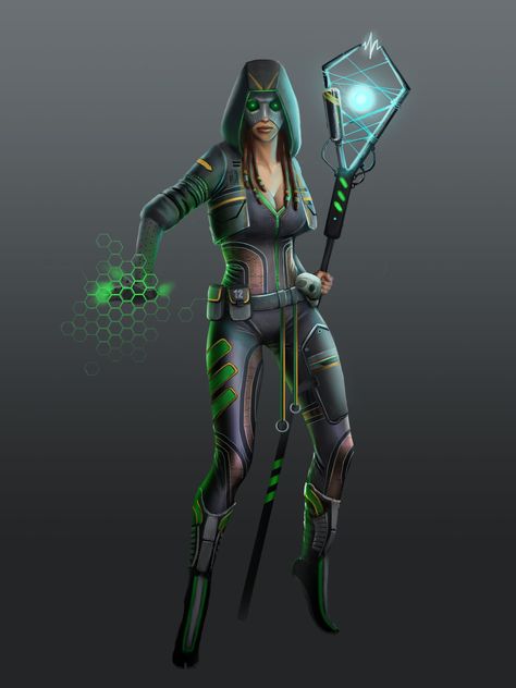 Sci Fi Mage, Sci Fi Wizard, Mage Character, Futuristic Warrior, Sci Fi Rpg, Sci Fi Games, Tech Art, Modern Fantasy, Superhero Design