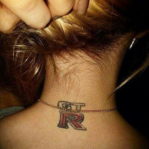 Nissan Gtr Tattoo, Gtr Tattoo, Car Tattoos, Nissan Gtr, S Tattoo, Ear Tattoo, Behind Ear Tattoo, Fish Tattoos, Jesus Fish Tattoo