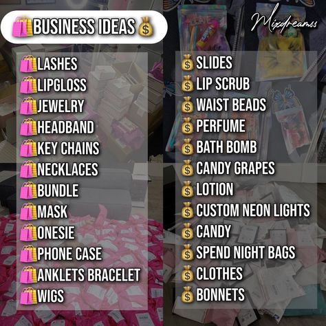 Things To Do For A Small Business, Baddie Small Business Ideas, Things To Start A Business, Small Black Business Ideas, Tips To Start A Business, Baddie Business Ideas, Thing To Sell For Small Business, Small Business Store Ideas, Girly Business Ideas