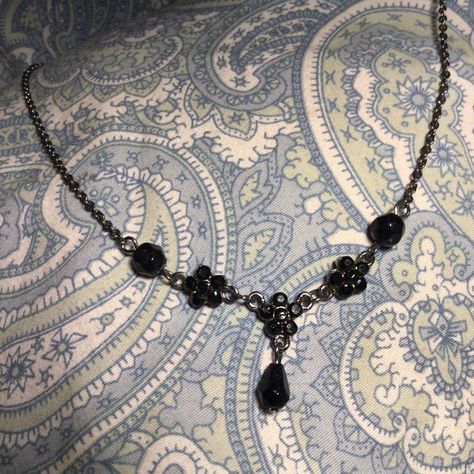 New Necklace Without Tags. By Unknown. Small Faceted Black Gems On A Silver Plated Setting. Delicate. 17.5”. *20% Off With Anything In My Store & Pay Shipping For Only 1 ! No Limit! *For Each Item Click Add To Bundle At Very Bottom Of Each Ad *See Only Certain Items Jeans Bras Jewelry Tops ,Etc.: 1)Top Of My Store Click Small ‘Wine Glass’ Icon On Right 2)Click Categories 3)Click Women 4) Click Type Wine Glass Icon, Bra Jewelry, Black Gems, New Necklace, Goth Jewelry, Premier Designs Jewelry, Prom Jewelry, Funky Jewelry, No Limit