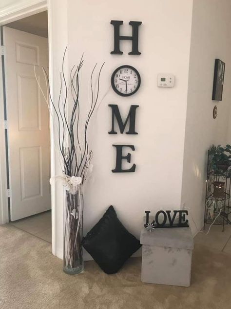 Home sweet home Diy Farmhouse Decoration, Dekor Diy, Farmhouse Fall Decor, Farmhouse Decoration, Easy Home Decor, Living Room Decor Apartment, Design Living, Handmade Home, Rustic Home Decor