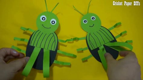 Grasshopper Crafts & Activities for Kids - Kids Art & Craft Grasshopper Crafts, Grasshopper Craft, Insect Craft, Ant Crafts, Insect Crafts, Puppet Crafts, Craft Images, Fish Crafts, Popsicle Stick Crafts