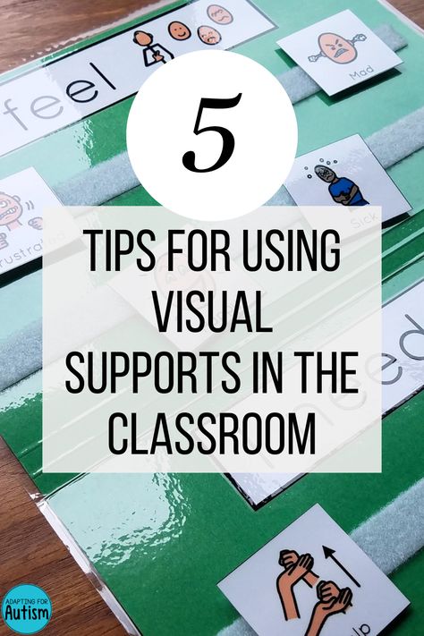 How do you implement visual supports in the classroom? Teachers in special education can sometimes feel overwhelmed with using visual supports with students. Visual supports are there to do just what they say-support. The purpose of using visual supports with students in special education is to enhance their day. You should find that using visuals will increase communication, help with transitions and overall make the school day run more smoothly. Visual Supports, Sensory Room, Teacher Classroom, Travel And Tourism, In The Classroom, School Days, The Classroom, The School, Special Education