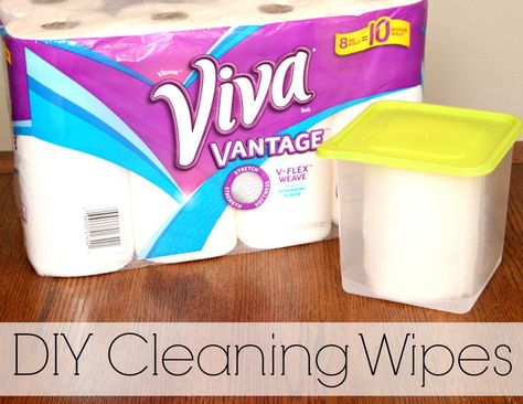 DIY Cleaning Wipes with Viva Paper Towels Homemade Disinfecting Wipes, Viva Paper Towels, Diy Cleaning Wipes, Folded Paper Towels, Disinfecting Wipes, Homemade Cleaners, Old Towels, Start Cleaning, Diy Weaving