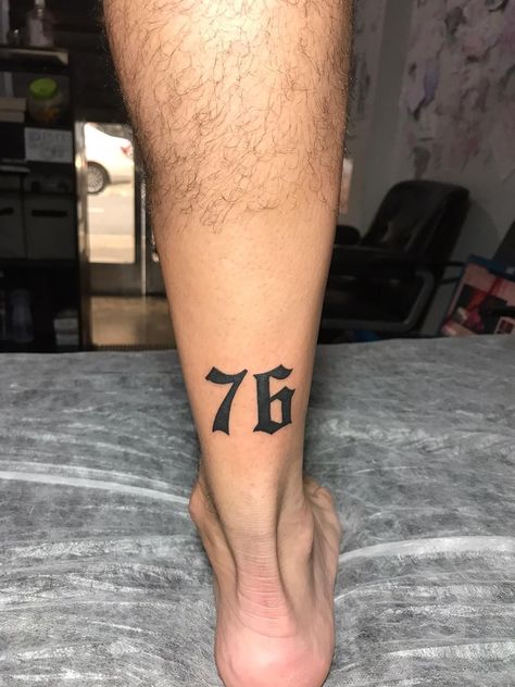 Birth Year Tattoo Men, 76 Tattoo, Birth Year Tattoo, Year Tattoo, Birth Year, Fish Tattoos, Jesus Fish Tattoo, Tattoos For Guys, Cool Tattoos