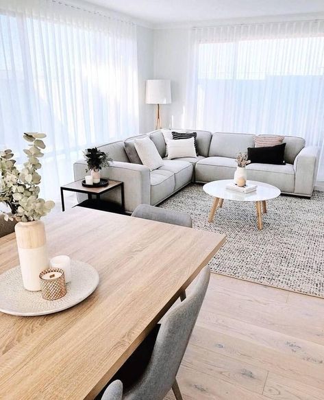 Modern Mid Century Living Room, Minimalist Living Room Design, Modern Minimalist Living Room, Decor Ikea, Mid Century Living Room, Living Room Color Schemes, Living Room Scandinavian, House Decorating, Living Room Decor Apartment