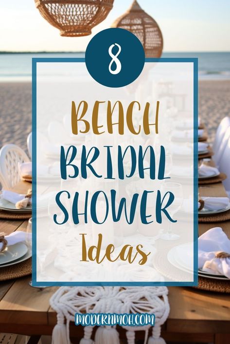 Need some beach bridal shower ideas to transport guests to a seaside paradise? This guide is for you! Explore beach bridal shower theme decorations, refreshing drinks, and delightful games. Create a celebration that reflects the bride’s love for the beach with these coastal bridal shower ideas. Tap here for more details! | Wedding Showers Beach Bridal Shower Theme, Beach Theme Bridal Shower Ideas, Coastal Bridal Shower Ideas, Beach Bridal Shower Ideas, Bachelorette Party Budget, Bridal Shower Planning Checklist, Best Bridal Shower Gift, Bridesmaid Tips, Wedding Shower Themes