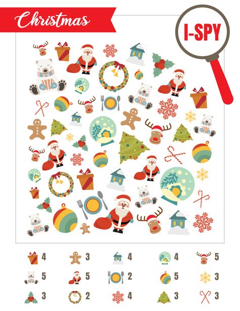 This free printable Christmas i-spy is one of the best Christmas activities for kids! Just print, search for the Christmas items in this seek and find game, and enjoy! Christmas I Spy, Left Right Christmas Game, Christmas Objects, Christmas Carol Game, Christmas Tree Game, Christmas Light Scavenger Hunt, Classroom Holiday Party, Fun Holiday Games, Boredom Busters For Kids