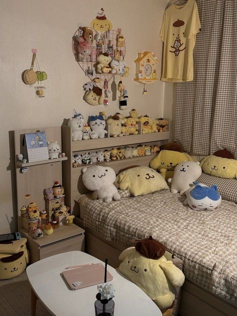 Pompompurin Bedroom Ideas, Pompompurin Room Ideas, Pompompurin Room Decor, Pompompurin Bedroom, Pompompurin Room, Pinterest Room Decor, Pretty Bedroom, Room Deco, Cute Bedroom Decor