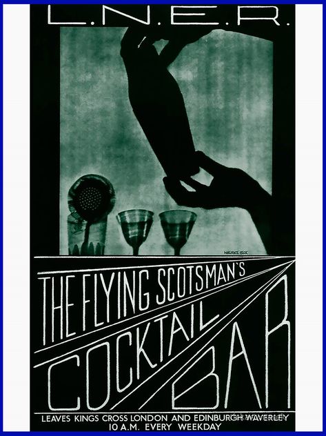 Flying Scotsman, National Railway Museum, Bar Poster, Railway Posters, Cocktail Book, Cocktails Bar, Railway Museum, Bar Art, Poster Pictures