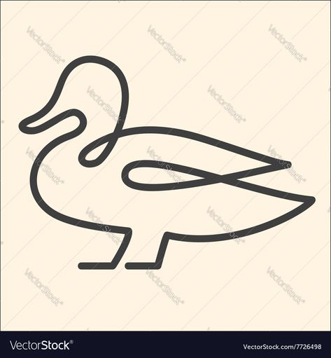 Continous Line Drawing, Duck Outline, Duck Vector, One Line Animals, Duck Cookies, Duck Tattoos, Duck Drawing, Student Drawing, Continuous Line