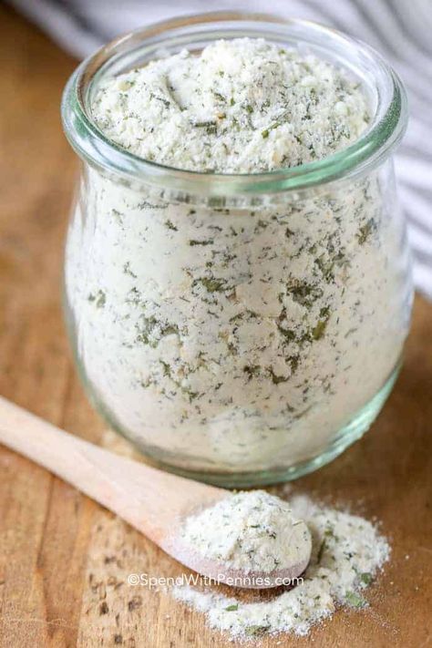 Homemade Ranch Seasoning (Dressing Mix) Diy Ranch Dressing, Homemade Ranch Dressing Mix, Homemade Ranch Seasoning, Dry Ranch Dressing Mix, Muffins Easy, Dry Ranch Dressing, Ranch Mix, Ranch Dressing Recipe, Spend With Pennies