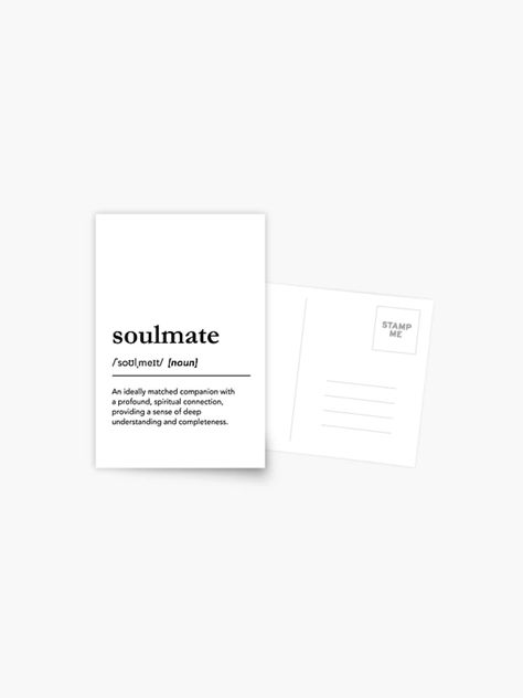 "Soulmate definition, soulmate quotes, valentines gift, happy Valentines day" Postcard for Sale by lagunaklein | Redbubble Soulmate Definition, Quotes Soul, Beautiful Word, Foreign Words, Valentine Postcards, My Soulmate, Soulmate Quotes, Word Definitions, Perfect Word