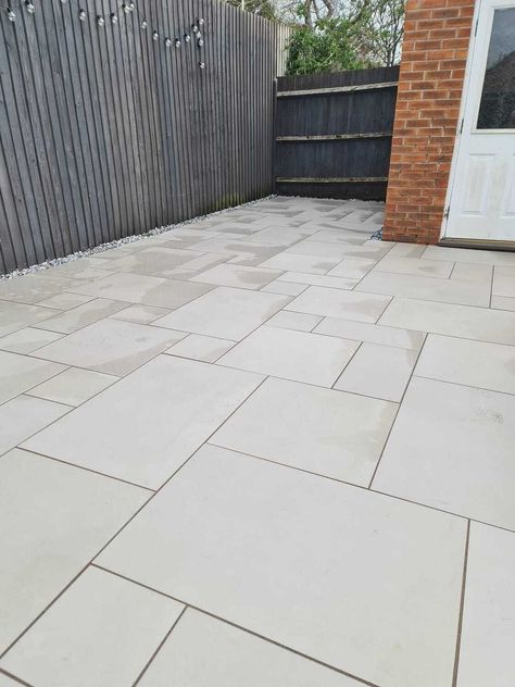 Smooth Kandla Grey Vitrified Porcelain Paving Slabs 20mm Mixed Size – 22m² Patio Pack Grey Porcelain Patio, Porcelain Patio, Driveway Border, Grey Paving, Porcelain Paving, Outdoor Paving, Decorative Gravel, Brick Block, Paving Slabs