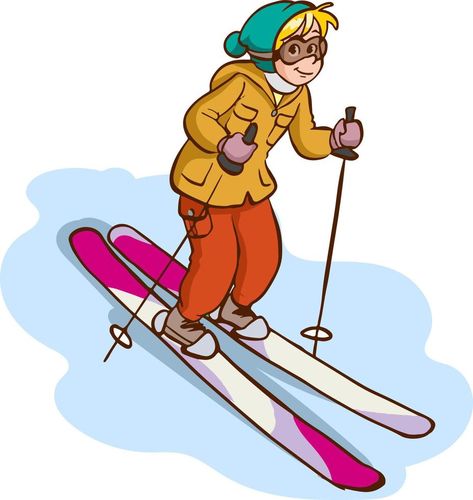 Little child skiing flat vector illustration.  winter holidays. Active outdoor pastime, sports leisure, seasonal recreation Go Skiing, Flat Vector Illustration, Flat Vector, Icon Set Vector, Winter Holidays, Icon Set, Skiing, Vector Illustration, Holidays