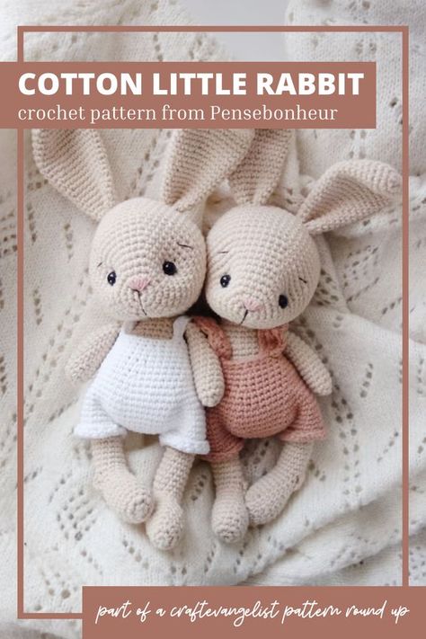 Crochet Stuffed Animals Amigurumi, Crochet Bunny Stuffed Animal, Crochet Stuffed Bunny, Easter Crochet Patterns Free Bunny, Free Rabbit Crochet Pattern, Amigurumi Rabbit Free Pattern, Crochet For Baby Free Patterns, Amigurumi For Babies, Crochet Bunny Pattern Free Easy