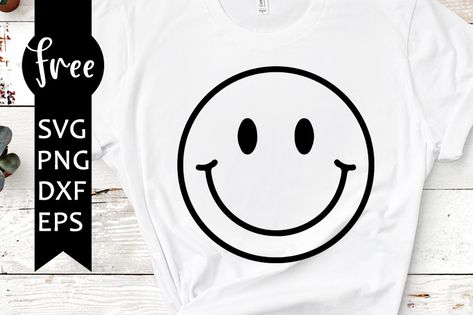 Smile Svg Free, Smiley Face Svg Free, Face Svg Free, Svg Smiley Face, Smiley Svg, Smiley Shirt, Smiley Face Svg, Emoji Png, File Design