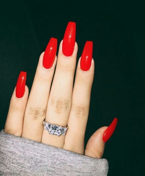 Meet Stella a goody two shoe girl but the doesn't stop her being sarc… #teenfiction #Teen Fiction #amreading #books #wattpad Casket Nails, Red Nail Art, Red Acrylic Nails, Super Nails, Nagel Inspo, Popular Nails, Acrylic Nails Coffin, Hot Nails, Coffin Nails Designs