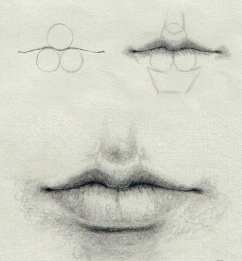 Draw Mouth Step By Step, How To Draw A Mouth, Lips Drawing Tutorial, Mouth Sketch, Sketch Mouth, Drawing Lips, Lips Sketch, 심플한 그림, Lip Drawing