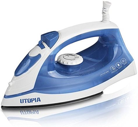 Steam Iron with Nonstick Soleplate - Small Size Light Weight - Best For Travel - Powerful Steam Output - Dry Iron Function 1200 Watt - by Utopia Home Best Steam Iron, Iron For Clothes, Steam Clothes, Iron Steamer, Laundry Supplies, Steam Iron, How To Iron Clothes, Black & Decker, Household Supplies