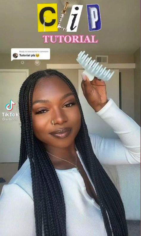 Claw Clip Styles, Cute Box Braids, Big Box Braids Hairstyles, Box Braids Hairstyles For Black Women, Cute Braided Hairstyles, Braids Hairstyles Pictures, Braided Cornrow Hairstyles, Cute Box Braids Hairstyles, Protective Hairstyles Braids