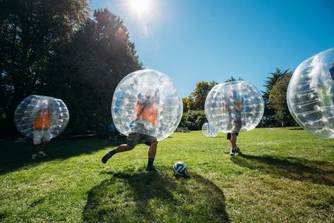 Nothing goes better together than a sunny day and bubble soccer! #bubblesoccerhits Summer In Seattle, Bubble Soccer, Football Books, Washington State Travel, Soccer Birthday, Company Picnic, Soccer Skills, Sports Themed Party, Play Soccer