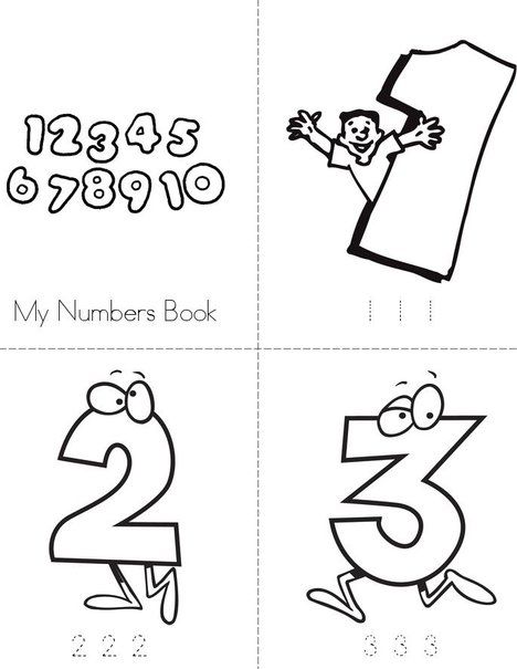 My Numbers Mini Book from TwistyNoodle.com Word Family Books, Counting Books, Beginning Readers, Holiday Lettering, Kids Pages, Money Book, Math Printables, Number Words, Family Books