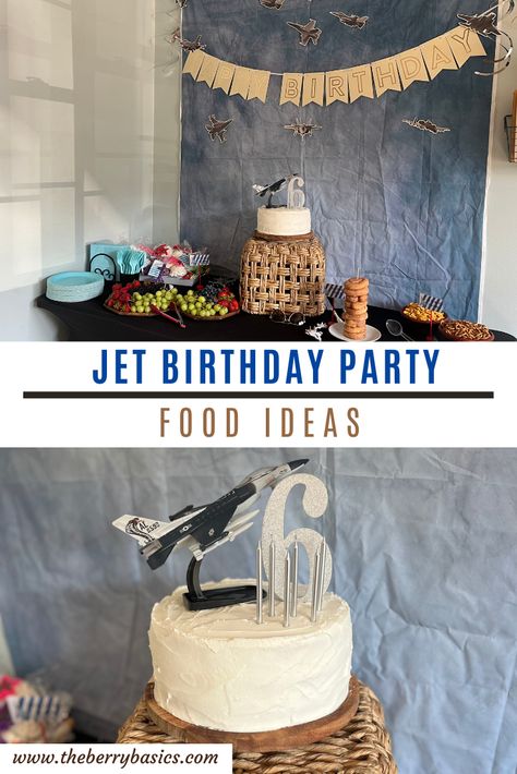 Jet Birthday Party Food Ideas, Printable Party Tags and Invite Design — The Berry Basics Jet Birthday Party, Plane Birthday Party, White Party Foods, Blue Party Foods, Birthday Party Food Ideas, Plane Birthday, Planes Birthday Party, Planes Birthday, Brownie Cups