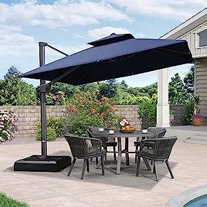 Large Patio Umbrellas, Poolside Lounge, Cantilever Patio Umbrella, Large Patio, Offset Umbrella, Patio Shade, Cantilever Umbrella, Decks Backyard, Deck Garden