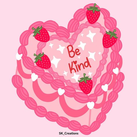 Be Kind Today, Tomorrow, & Always 💖🍓

#skcreations #bekind #selflove #pink  #pinkaesthetic #cakeaesthetic #positivethinking #cakeillustration #illustration #artistsoninstagram #stickershop #strawberries #vinatgeheartcake #graphicdesign #womenofillustration #ladieswhodesign #womenofcreation #creativewomencommunity #creativewomenclub #ladiesofillustration #worldwideartfeature #designedfortheworld #sketchbookapp  #lettering #letteringladies #womenoftype #girly Pink Strawberry Drawing, Pink Mushroom Art, Trippy Strawberry, Strawberry Cake Illustration, Valfre Art, Cake Artwork, Today Tomorrow Always, Sketchbook App, Vintage Heart Cake