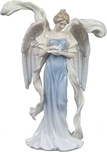 US 9.75 Inch Glazed Porcelain Open Winged Angel Figurine Holding Dove Winged Angel, Open Wings, Angel Statue, Angel Statues, Angel Figurines, Collectible Figurines, Office Space, Figurines, Porcelain